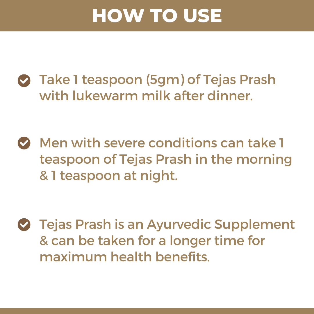 Tejas Prash: Ayurvedic Prash for Strength, Stamina & Endurance in Men [Ministry of Ayush Approved]