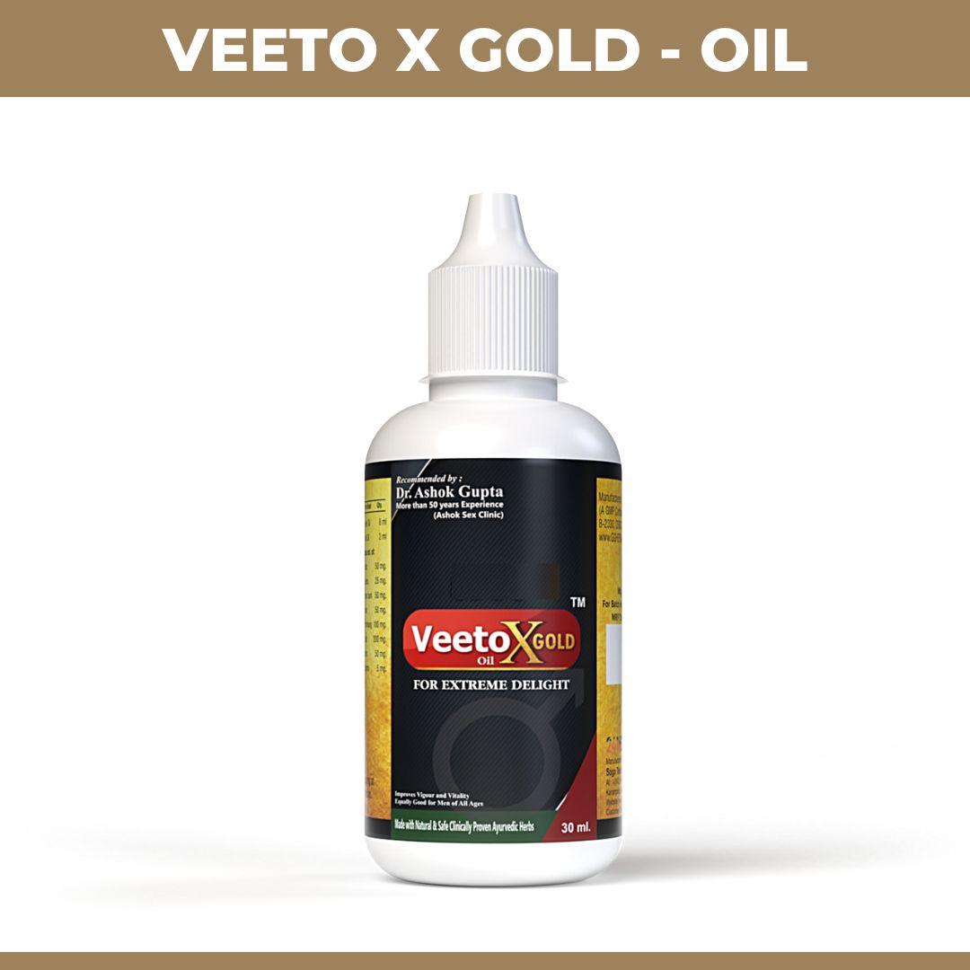 Veeto X Gold: Ayurvedic Medicine for Strength, Stamina & Vitality in Men (Capsule + Oil)